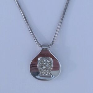 Givenchy vintage pave crystals pendant choker necklace EUC